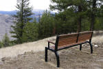 Trail benches located at various locations all around the trail network. 